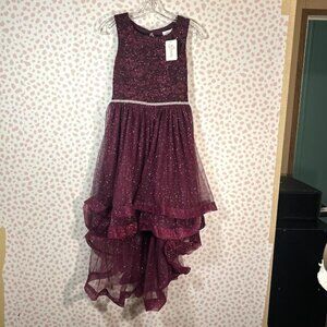 Speechless Dress Girl's Size 16 Maroon Burgundy Puffy High-Low Party Occassion